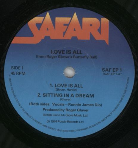 Roger Glover Love Is All E.P. UK 7